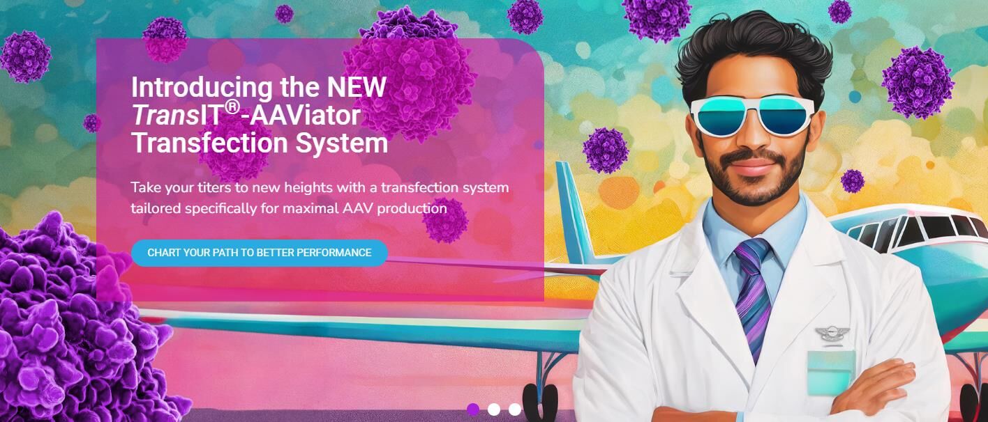 Mirus Bio新上市轉(zhuǎn)染試劑TransIT?-AAViator，基于逆向工程，最大化的提升AAV滴度和實(shí)心率！